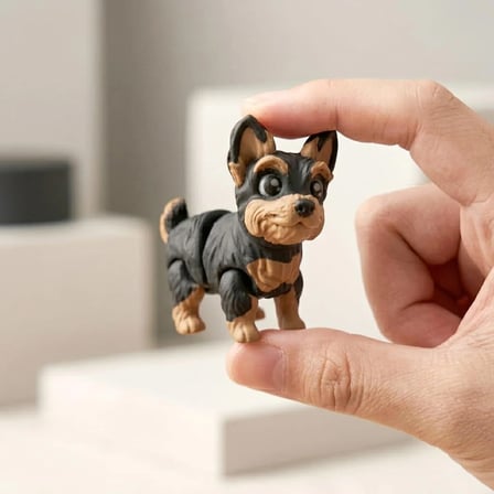 yorkshire terrier köpek hareketli hediyelik sürpriz doğum günü oyuncak figür
