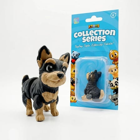 yorkshire terrier köpek hareketli hediyelik sürpriz doğum günü oyuncak figür
