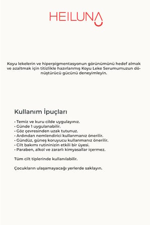 Koyu Leke Karşıtı Serum