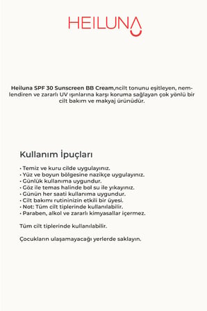 Spf 30 Bb Krem Medium 30 Ml – Niacinamide & Aloe Vera İle Aydınlatıcı, Nemlendirici Ve Güneş Koruma