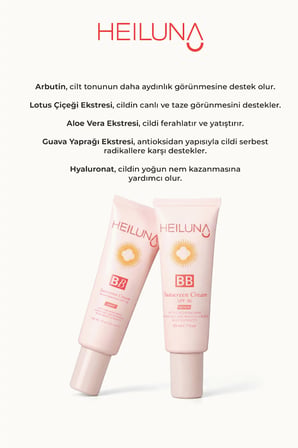 Spf 30 Bb Krem 30 Ml Light, Niacinamide & Aloe Vera İle Aydınlatıcı, Nemlendirici Ve Güneş Koruma
