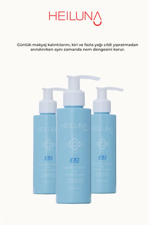Çift Etkili Yüz & Makyaj Temizleyici 150 ml – Yeşil Çay, Meyan Kökü & Papatya ile Nazik Temizlik