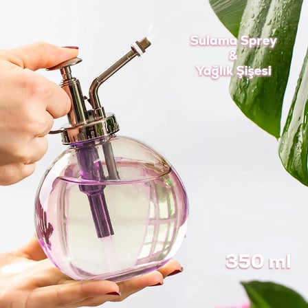 Perotti 15729 Mor 350ml Cam Yağlık Yağdanlık ve Sulama Spreyi Koku Spreyi Şişesi