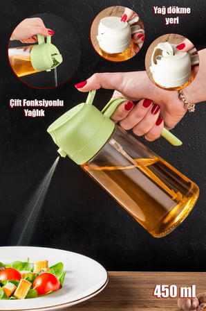 porsima 2086-3 çok amaçlı cam sprey şişe  yağdanlık limon sirke sos püskürtücü sızdırmaz yağlık yeş