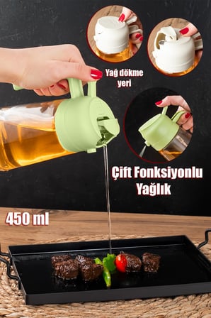 porsima 2086-3 çok amaçlı cam sprey şişe  yağdanlık limon sirke sos püskürtücü sızdırmaz yağlık yeş