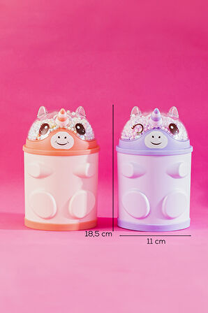 Porsima 044-1 Pvc Şifreli Kilitli Unicorn Kumbara Lila 11x18,5cm