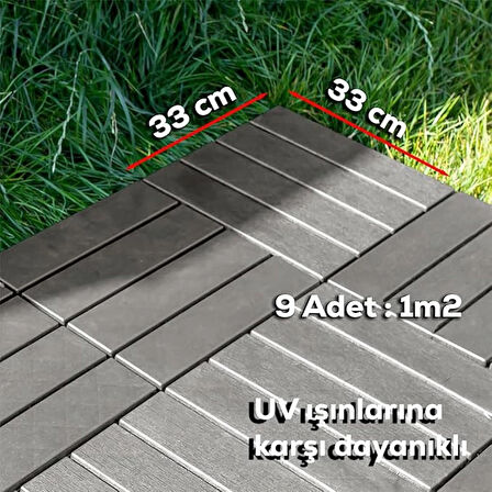 Porsima 1177 12 Lü Bahçe Balkon Teras Zemin Döşemesi Karosu Latte