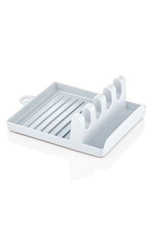 Porsima ORG-85-1 Kaşık ve Kapak Tutucu - Kapak Standı Kaşık Kepçe Altlığı Düzenleyici Organizer - Gri