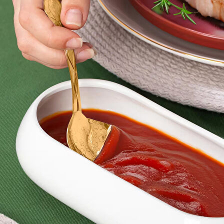 Porsima 5217 Metal Gold 2li Sos Kaşığı 13cm