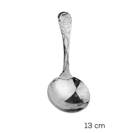 Porsima 5216 Metal Gümüş 2li Sos Kaşığı  Kepçe 13cm