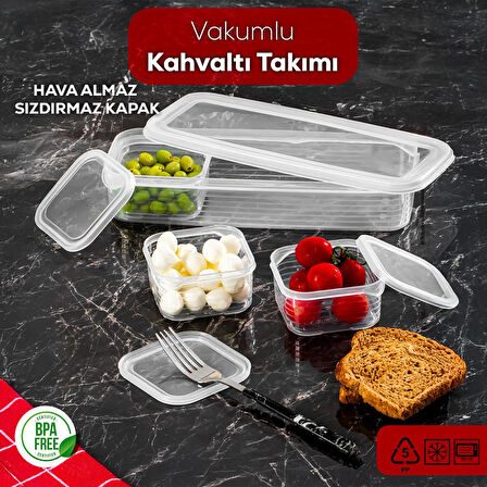 Porsima 4368 FreshLock Vakumlu Kahvaltılık Çok Amaçlı Saklama Kabı Kahvaltı Seti