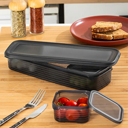 Porsima 4369 FreshLock Vakumlu Kahvaltılık Çok Amaçlı Saklama Kabı Kahvaltı Seti