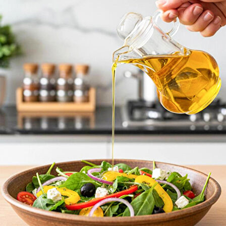 Porsima Pbt-570 Kapaklı Akrilik 2li Yağlık Sirkelik Yağdanlık Seti 80ml