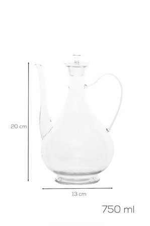 Porsima 5323 Borosilikat Cam İbrik Model Zeytinyağ Şişesi - Yağlık ve Sirkelik 750ml