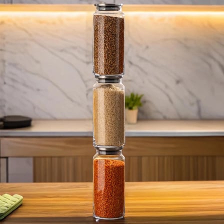 Porsima 4406 Bormio Metal Kapaklı 3lü Cam Kavanoz Seti Vakum Kapaklı Saklama Düzenleme Kabı Seti 1400ml