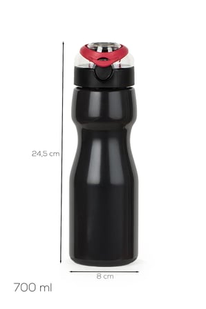 Porsima 911037-2 BPA Free Motivasyon Sporcu Su Matarası Suluk 0,7lt Su Şişesi Fuşya