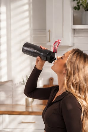 Porsima 911037-2 BPA Free Motivasyon Sporcu Su Matarası Suluk 0,7lt Su Şişesi Fuşya