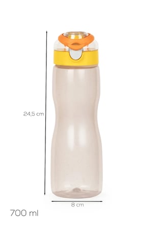 Porsima 911037-3 BPA Free Motivasyon Sporcu Su Matarası Suluk 0,7lt Su Şişesi Turuncu