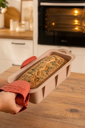 Porsima 30003-1 Silikon Ekmek kalıbı Dikdörtgen Kek Kalıbı Krem 7*25cm