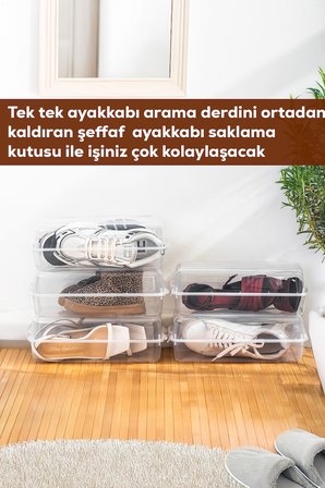 Porsima 20 Adet Erkek Kadın ve Çocuk Ayakkabı Saklama Kutusu