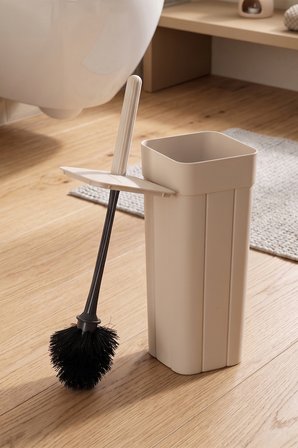 Porsima Linny 2li Banyo Fırçası Banyo Mutfak Çöp Kovası Seti Klozet Fırçası 10lt