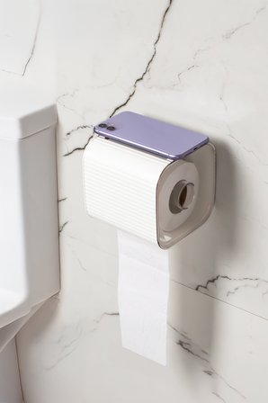 Porsima 2li Banyo Seti Yapışkanlı Banyo Tuvalet Kağıtlığı Tuvalet Fırçalığı Beyaz Gri