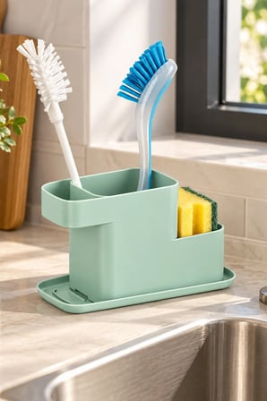 Porsima 0776 Viva Banyo Ve Mutfak Düzenleyici Mint Yeşili - Standlı Tezgah Üstü Organizer
