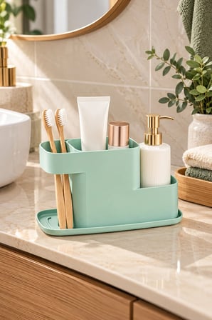 Porsima 0776 Viva Banyo Ve Mutfak Düzenleyici Mint Yeşili - Standlı Tezgah Üstü Organizer