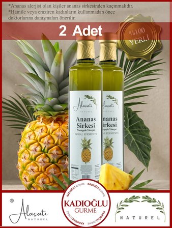 Alaçatı Naturel Ananas Sirkesi 500 ml x 2 Adet