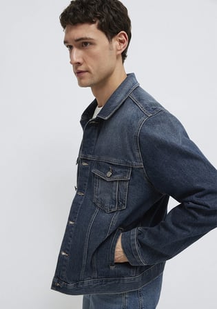 Ray Mavi Pro Koyu Mavi Jean Ceket 0110273-A1712