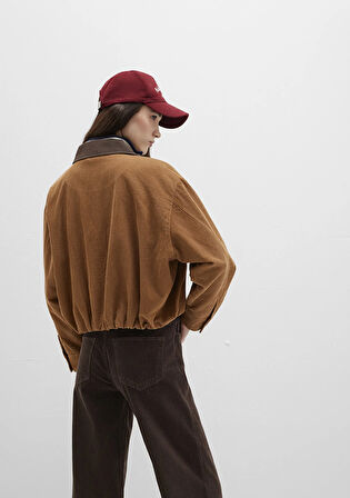 Kahverengi Kısa Kadife Ceket 1110842-70381