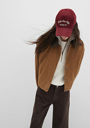 Kahverengi Kısa Kadife Ceket 1110842-70381