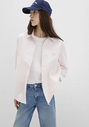 Pembe Çizgili Gömlek 1211420-91459