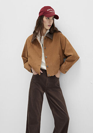Kahverengi Kısa Kadife Ceket 1110842-70381