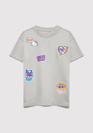Hello Kitty Baskılı Gri Tişört 7610423-70075