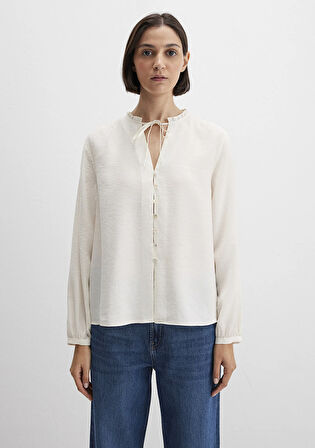Ekru Tencel TM Karışımlı Gömlek 1211421-80194