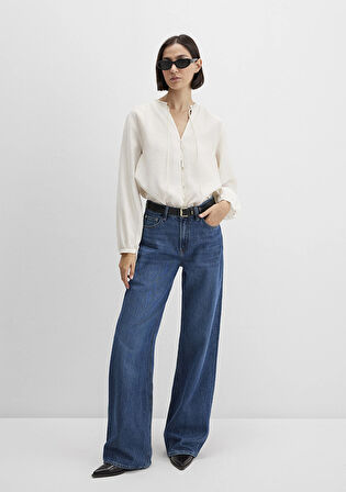 Ekru Tencel TM Karışımlı Gömlek 1211421-80194