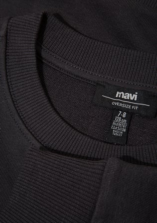 Roll Like Baskılı Antrasit Sweatshirt 6S10179-70087