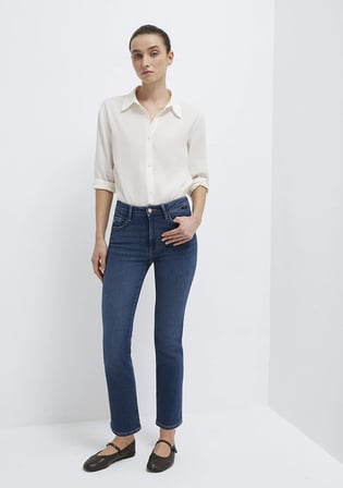 Kendra Gold Premium Gölgeli Koyu Mavi Jean Pantolon 10746A1552