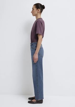 Leila Premium Blue Puslu Koyu Mavi Jean Pantolon 1010600-A1572
