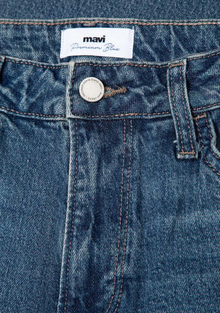 Leila Premium Blue Gölgeli Koyu Mavi Jean Pantolon 1010600-A1572