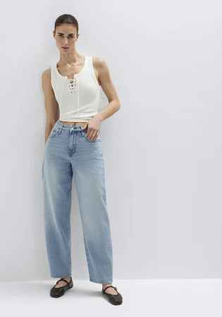 Leila Premium Blue Gölgeli Açık Mavi Jean Pantolon 1010600-A1573