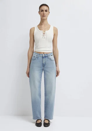 Leila Premium Blue Gölgeli Açık Mavi Jean Pantolon 1010600-A1573