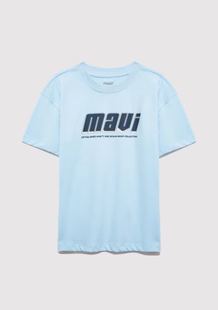 Mavi Baskılı Mavi Tişört 6610412-70817