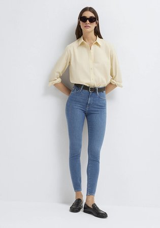 Serenay Gold Premium Vintage Indigo Mavisi  Jean Pantolon 100980-A1549