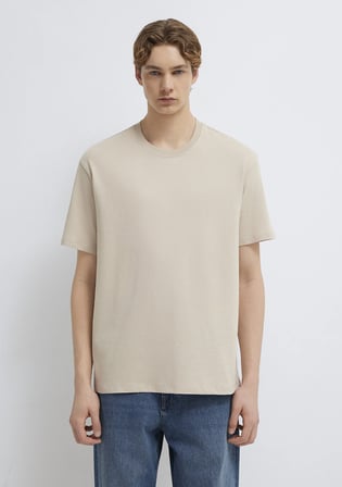 Bej Basic Tişört 066249-70004