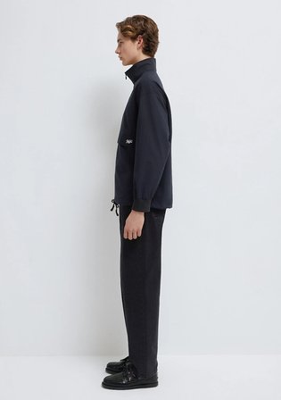 Yarı Fermuarlı Siyah Sweatshirt 0211890-900