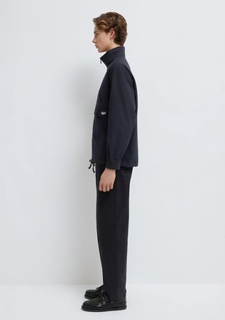 Yarı Fermuarlı Siyah Sweatshirt 0211890-900