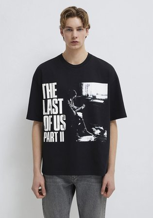 The Last Of Us Baskılı Siyah Tişört 0613195-900