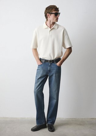 Marlon Classic Denim Puslu Indigo Mavisi Jean Pantolon 0019166-A2952